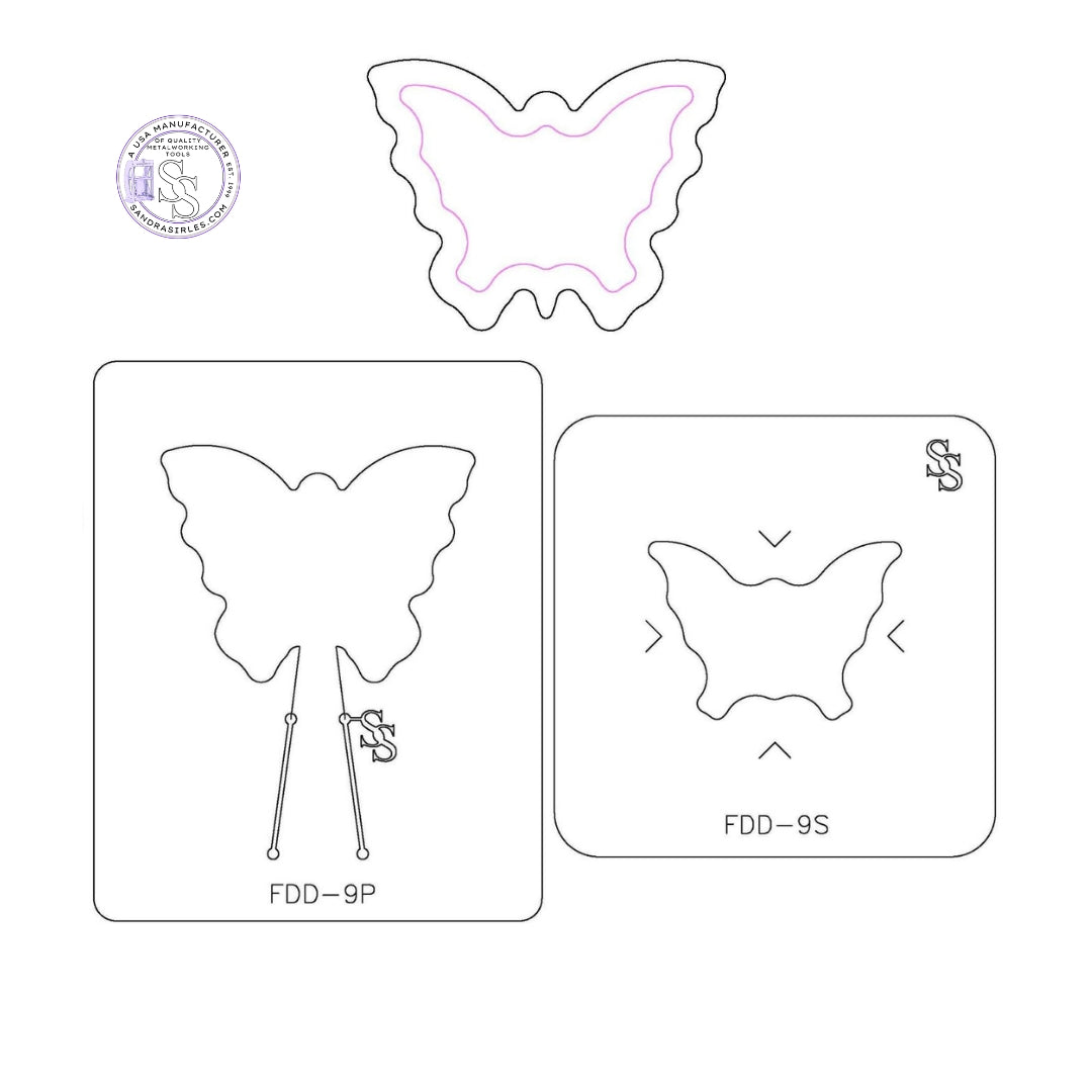 S&P DUOS: LG TRINKET DISH FORMING DIE DUOS: FDD-9S, FDD-9P BUTTERFLY